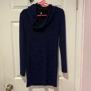 Sexy Blue Sparkle Bodycon Dress